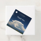 Étiquettes Cadeau Nuage Blanc Puffé         (En situation)