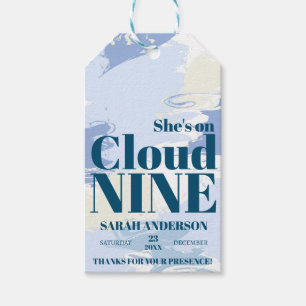 Étiquettes-cadeau Nuage Bleu de Rêve Neuf Élégant pour Enterrement d