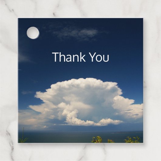 Étiquettes Cadeau Nuage de Puffy blanc (Devant)