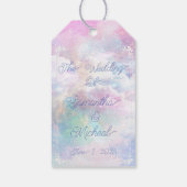 Étiquettes-cadeau Nuage de rêve et étoiles mariage (Dos)