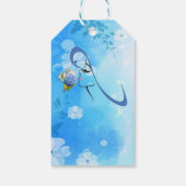 Étiquettes-cadeau Nuances d'aquarelle bleue Hydrangeas (Dos)