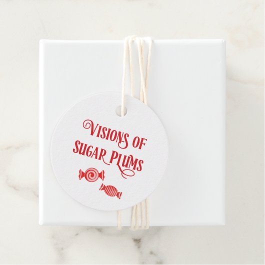 Étiquettes Cadeau Nuit avant Noël Visions des prunes de sucre (En situation)