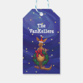 Étiquettes-cadeau Nuit étoilée de Noël Kangaroo (Dos)