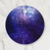 Étiquettes Cadeau Nuit sous les étoiles Galaxy Merci (Dos)