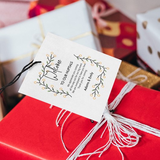 Étiquettes Cadeau Nuptiaux Merci