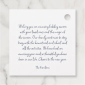 Étiquettes Cadeau Nutcracker caractères de vacances préférence tag (Dos)