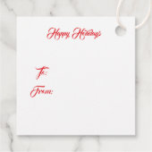 Étiquettes Cadeau Nutcracker de Noël (Dos)