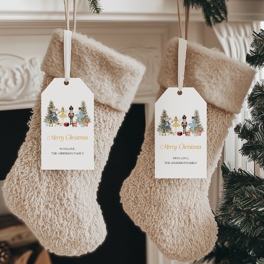 Étiquettes-cadeau Nutcracker Joyeux Noël