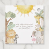 Étiquettes Cadeau Nyala Safari Animaux Une année sauvage Premier ann (Dos)