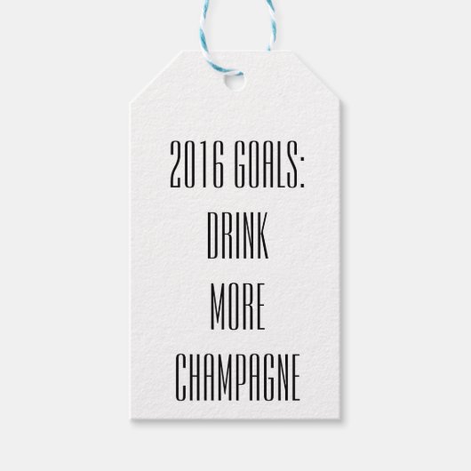 Étiquettes-cadeau NYE Champagne Tags (Devant)