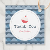 Étiquettes Cadeau O-fish-ally One Fishing Boy Blanc 1er anniversaire (Dos)