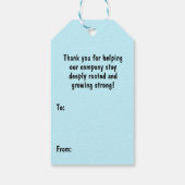 Étiquettes-cadeau Oak Tree Logo | Santa Hat Happy Holidays Business (Dos)