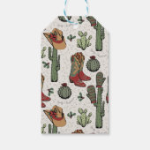 Étiquettes-cadeau Occidentale rouge et vert Noël Merci fille (Dos)