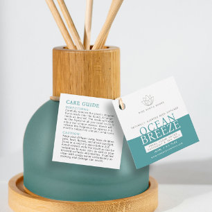 Étiquettes Cadeau Ocean aqua Bouteille de diffuseur de roseau turquo