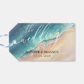 Étiquettes-cadeau Ocean Beach Signature Summer Chic (Dos Horizontal)