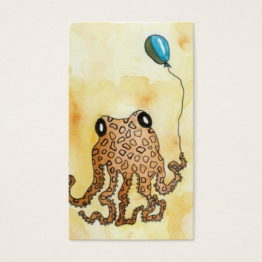 Étiquettes Cadeau Octopus & Balloon (Devant)