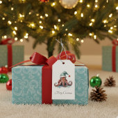 Étiquettes-cadeau Octopus Christmas Joy, coutume