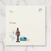 Étiquettes Cadeau Ode to the Nutcracker Ballet Blue (Dos)