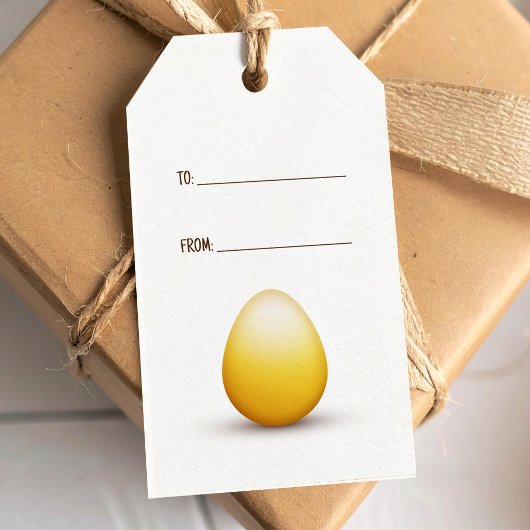Étiquettes-cadeau Œuf de Pâques doré