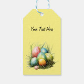 Étiquettes-cadeau Oeufs de Pâques et lapin de Pâques (Dos)