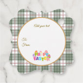 Étiquettes Cadeau Œufs de Pâques floraux & Roses de printemps Person (Dos)