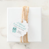 Étiquettes Cadeau Offre Pour Danser Pieds Plage Mariage Flip Flops (En situation)