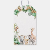 Étiquettes-cadeau Oh Baby Safari animal Jungle Baby shower vert (Dos)
