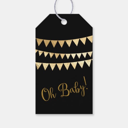 Étiquettes-cadeau Oh Baby shower bébé (Devant)