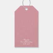 Étiquettes-cadeau Oh Bébé! Fête de Bébé Fille Rose (Dos)