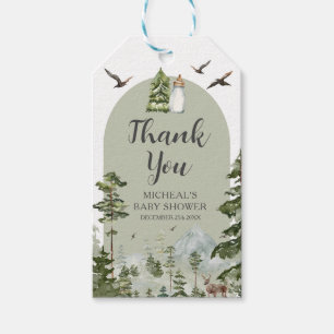 Étiquettes-cadeau Oh Boy Adventure Pine Forest Merci