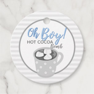 Étiquettes Cadeau Oh Boy Idées Baby shower Hot Cocaca Bomb