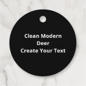 Étiquettes Cadeau Oh Cerf Moderne Propre  (Dos)