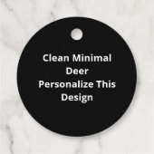 Étiquettes Cadeau Oh Cerf Style Minimaliste Propre (Dos)