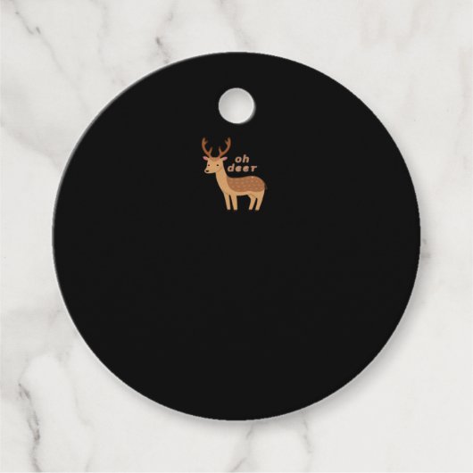 Étiquettes Cadeau Oh Deer Oh Dear Retro Classic Style (Devant)