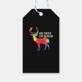 Étiquettes-cadeau Oh Deer Queer Funny Pun LGBT Pride Design (Devant)