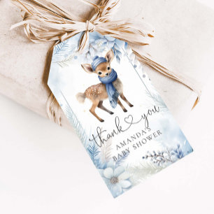 Étiquettes-cadeau Oh Deer Winter Boy Baby shower