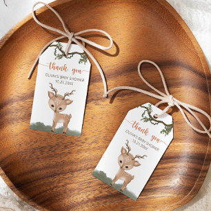 Étiquettes-cadeau Oh Deer Woodland baby shower merci