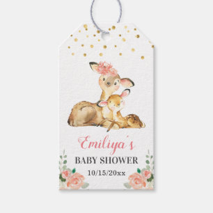 Étiquettes-cadeau Oh Deer Woodland Baby shower Saupoudrer la préfére