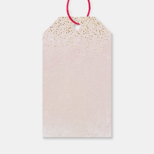 Étiquettes-cadeau Oh Fille Balloon rose Baby shower Floral Eucalyptu (Dos)