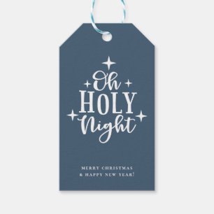 Étiquettes-cadeau Oh Holy Night Blue Holiday Tags cadeaux