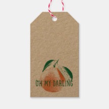 Oh My Darling Clementine Kraft Tags cadeaux Set de