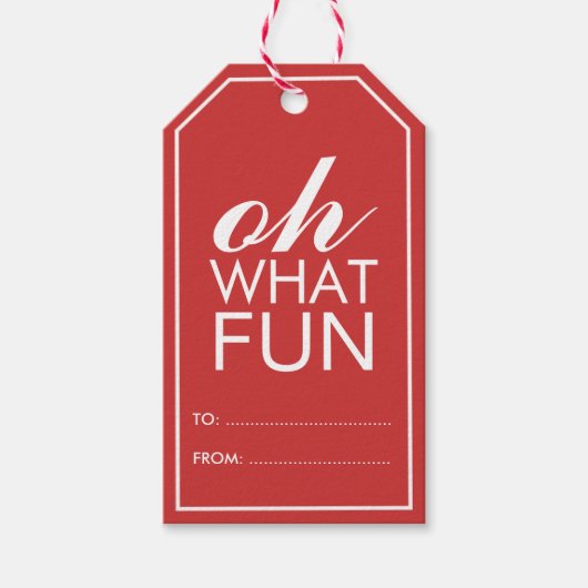Étiquettes-cadeau Oh, quel plaisir (Devant)