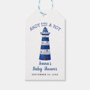 Étiquettes-cadeau Oh son un baby shower nautique du phare   de