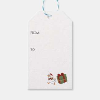 Étiquettes-cadeau Oie Voleuse de Cadeaux Personnalisés Noël