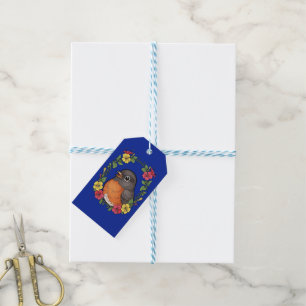 Étiquettes-cadeau Oiseau adorable du Connecticut avec Mirabilis
