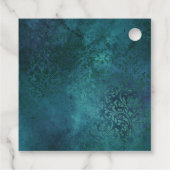 Étiquettes Cadeau Oiseau bleu Vintage et couronne (Dos)