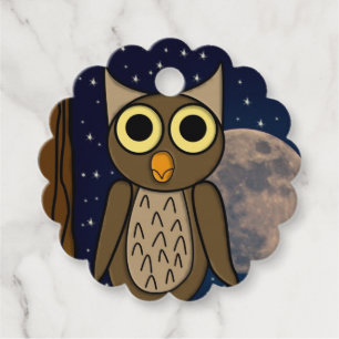 Étiquettes Cadeau Oiseau de nuit