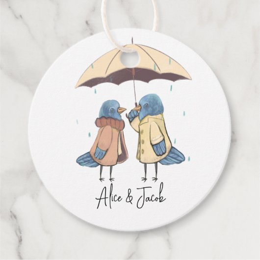 Étiquettes Cadeau Oiseaux illustrés (Devant)