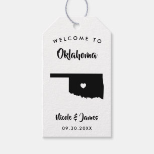 Étiquettes-cadeau Oklahoma Mariage Welcome Bag Tags, Carte