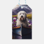 Étiquettes-cadeau Old English Sheepdog sur Paddle : Une aventure Pit (Dos)